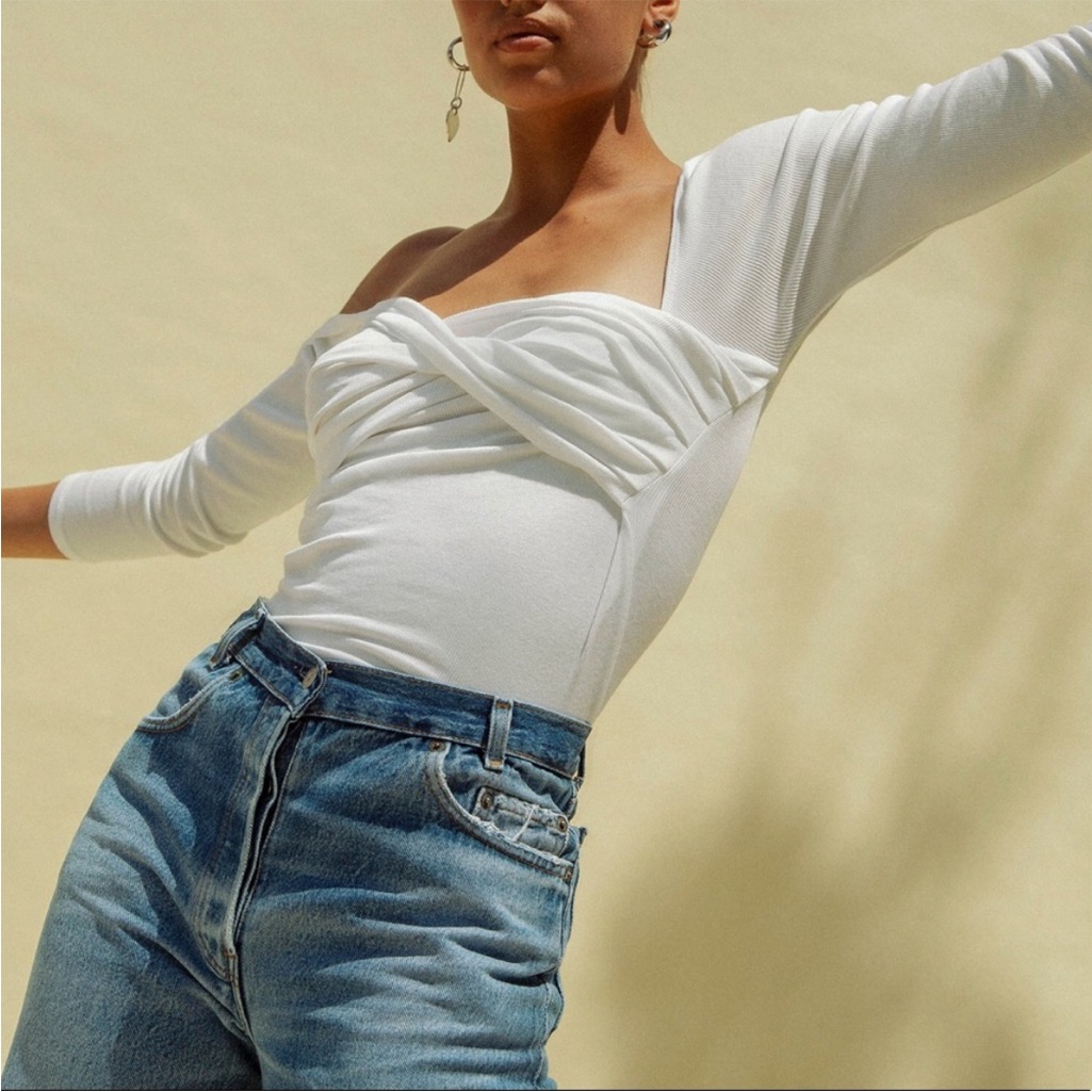 The Line By K Stevie Top In Bone White Small